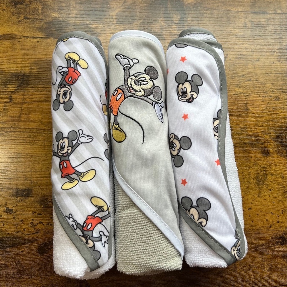 Mickey Mouse baby/toddler hooded towels
